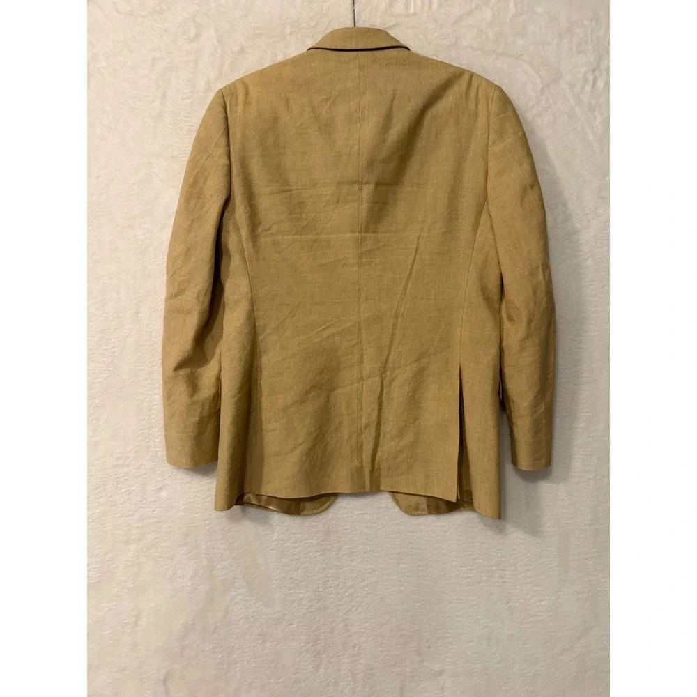 Banana Republic Blazer‎ Mens 38S Tan Linen Cotton Blend 3 Button Coat Jacket